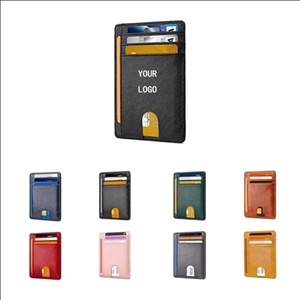 Slim Minimalist Leather Wallets for Men Women